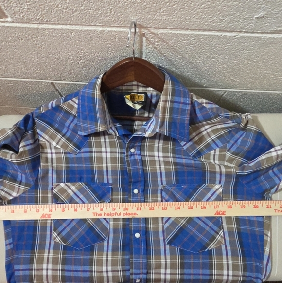 Vintage Holt Pearl Snap Shirt Men’s M Check Western Single Stitch Made In USA - Picture 6 of 9